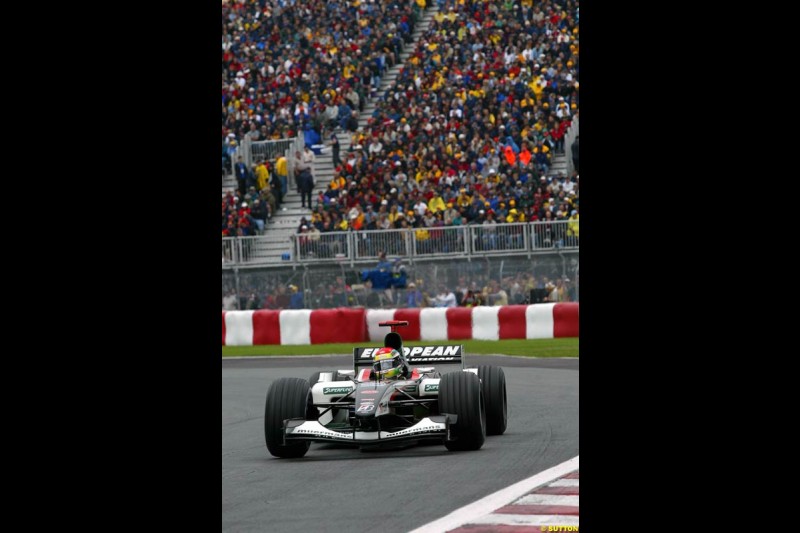 Justin Wilson, Minardi. Canadian Grand Prix, Montreal, Saturday, June 14th 2003.