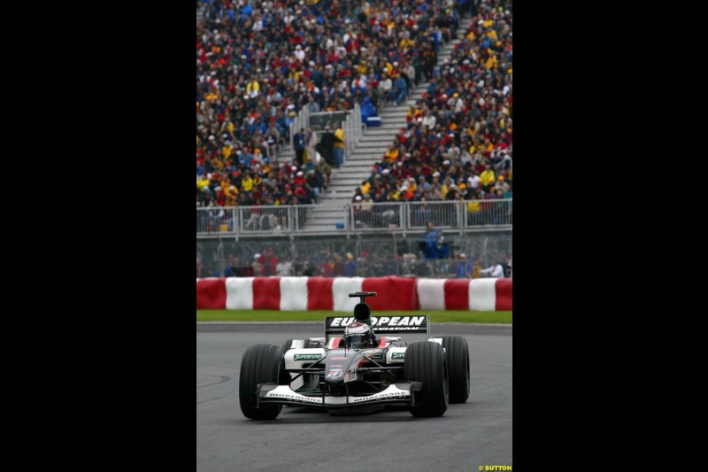 Jos Verstappen, Minardi. Canadian Grand Prix, Montreal, Saturday, June 14th 2003.