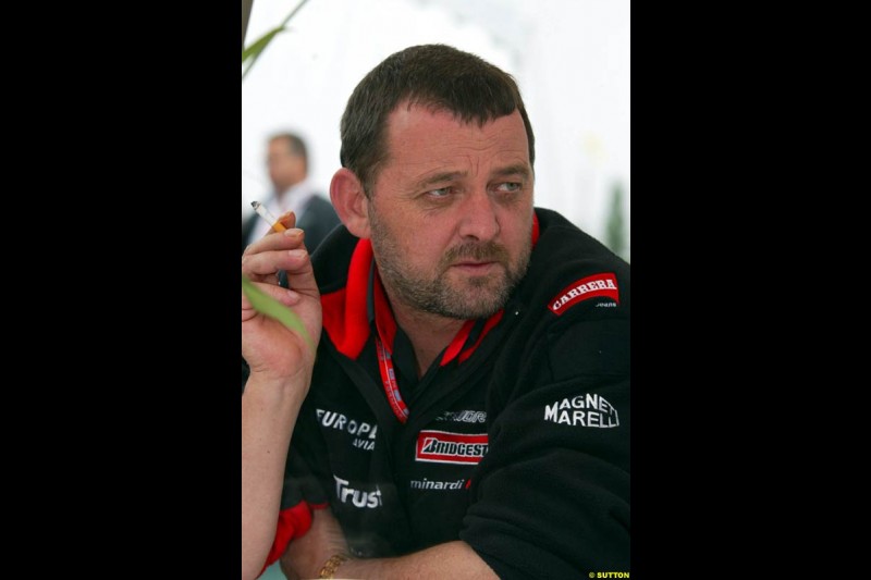 Paul Stoddard, Minardi Team Principal. Canadian Grand Prix, Montreal, Saturday, June 14th 2003.