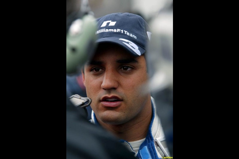 Juan Pablo Montoya, Williams. Canadian Grand Prix, Montreal, Saturday, June 14th 2003.