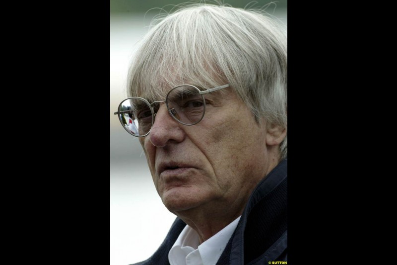 Bernie Ecclestone, F1 Supremo, during qualifying. Canadian Grand Prix, Montreal, Saturday, June 14th 2003.