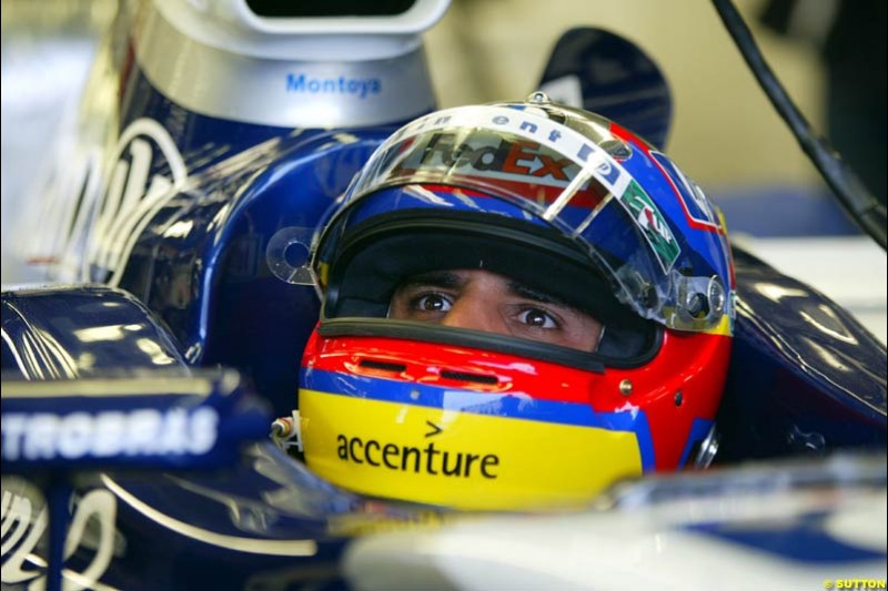 Juan Pablo Montoya, Williams, during Saturday Free Practice. Canadian Grand Prix, Montreal, Saturday, June 14th 2003.