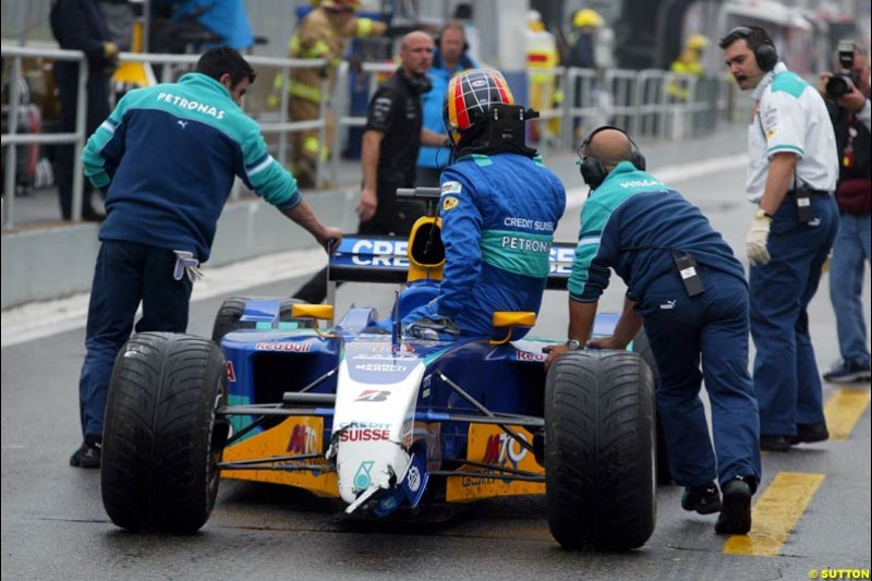 Heinz Harald Frentzen, Sauber, during Saturday Free Practice. Canadian Grand Prix, Montreal, Saturday, June 14th 2003.