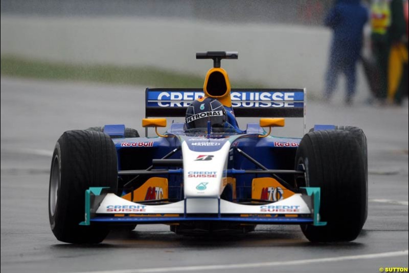 Heinz Harald Frentzen, Sauber, during Saturday Free Practice. Canadian Grand Prix, Montreal, Saturday, June 14th 2003.