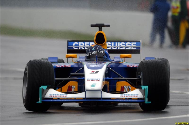 Heinz Harald Frentzen, Sauber, during Saturday Free Practice. Canadian Grand Prix, Montreal, Saturday, June 14th 2003. 