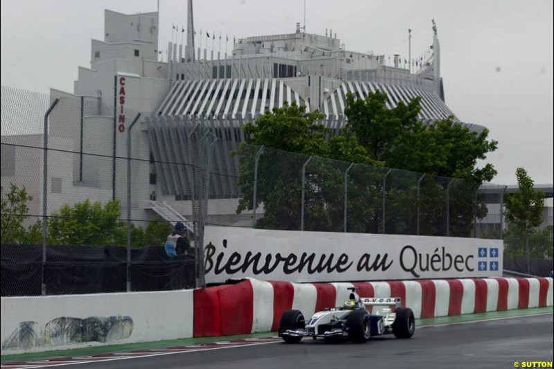 Ralf Schumacher, Williams, during Saturday Free Practice. Canadian Grand Prix, Montreal, Saturday, June 14th 2003.