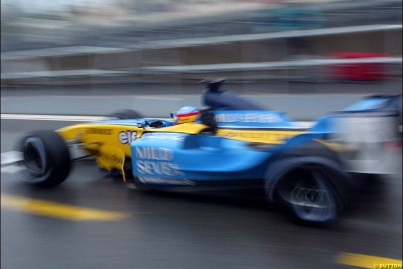 Fernando Alonso, Renault, during Saturday Free Practice. Canadian Grand Prix, Montreal, Saturday, June 14th 2003.