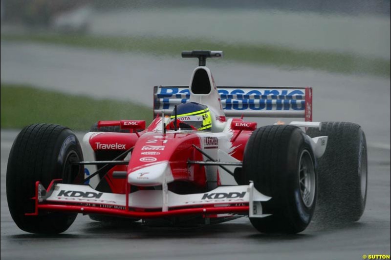 Cristiano da Matta, Toyota, during Saturday Free Practice. Canadian Grand Prix, Montreal, Saturday, June 14th 2003.