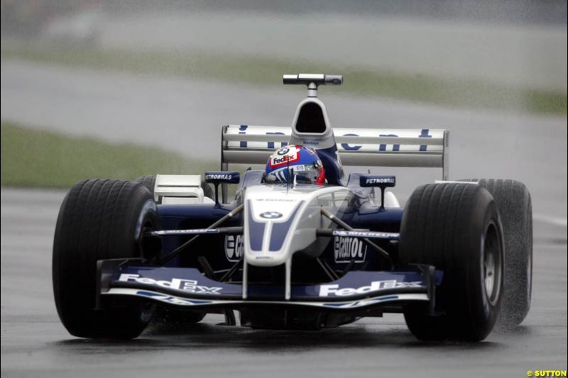 Juan Pablo Montoya, Williams, during Saturday Free Practice. Canadian Grand Prix, Montreal, Saturday, June 14th 2003.