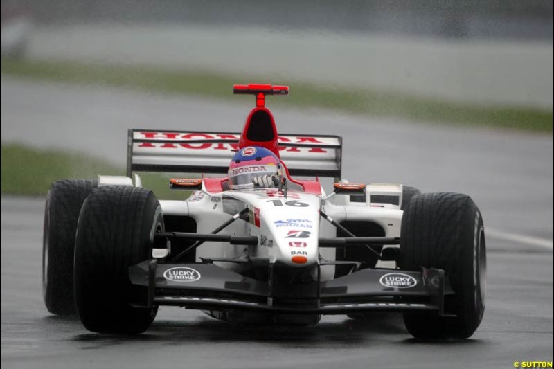 Jacques Villeneuve, BAR, during Saturday Free Practice. Canadian Grand Prix, Montreal, Saturday, June 14th 2003.