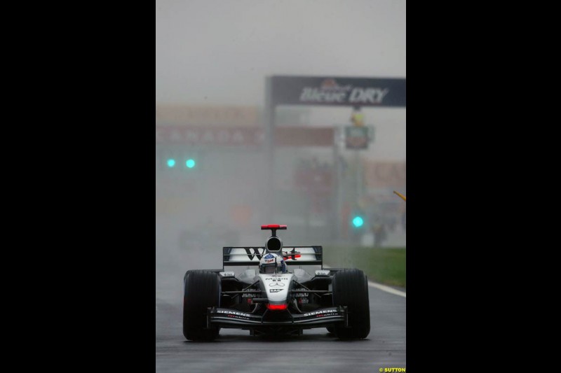 David Coulthard, McLaren, during Saturday Free Practice. Canadian Grand Prix, Montreal, Saturday, June 14th 2003.