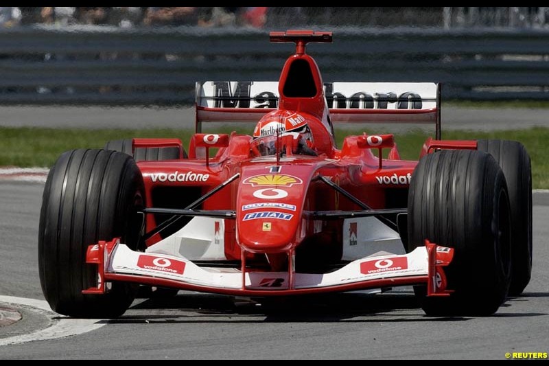Michael Scumacher, Ferrari. Canadian Grand Prix, Montreal, Sunday, June 15th 2003.