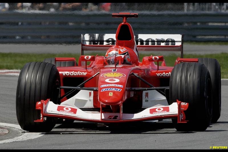 Michael Scumacher, Ferrari. Canadian Grand Prix, Montreal, Sunday, June 15th 2003.
