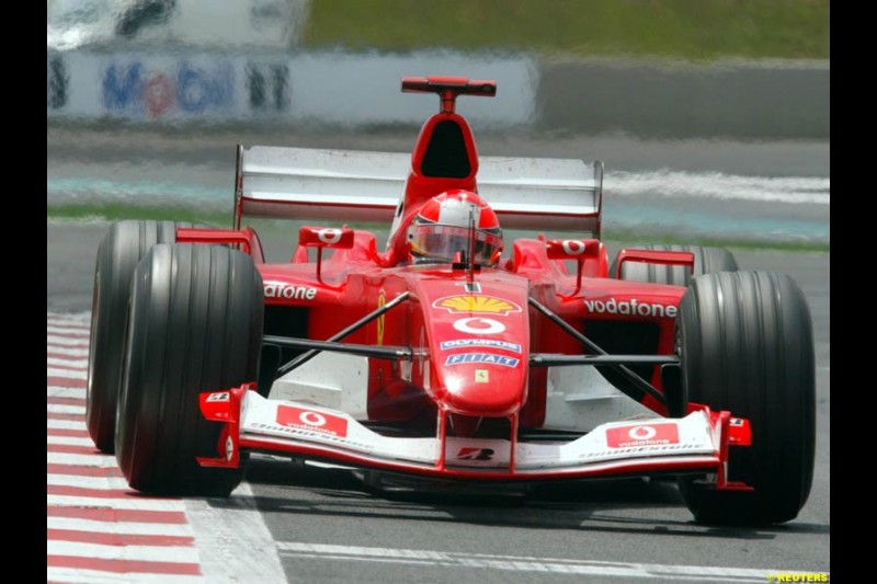 Michael Schumacher, Ferrari. French Grand Prix at Magny Cours. Circuit de Nevers, France. Sunday, July 6th 2003.