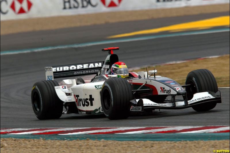 Justin Wilson, Minardi. French Grand Prix at Magny Cours. Circuit de Nevers, France. Sunday, July 6th 2003.