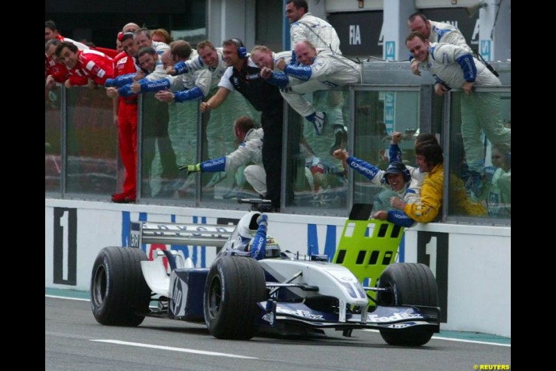 Ralf Schumacher wins the French Grand Prix at Magny Cours. Circuit de Nevers, France. Sunday, July 6th 2003.