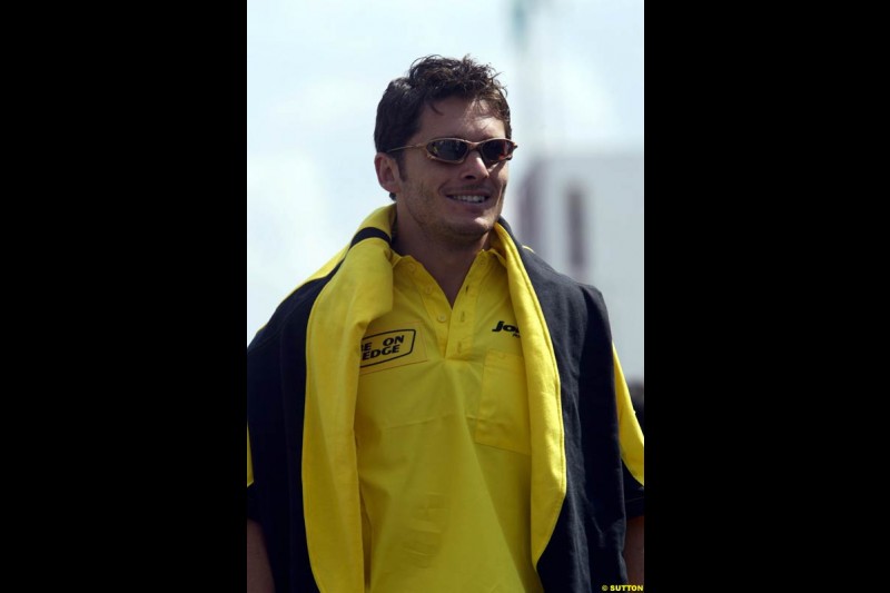 The drivers' parade for the French Grand Prix at Magny Cours, France. Sunday, July 6th 2003.