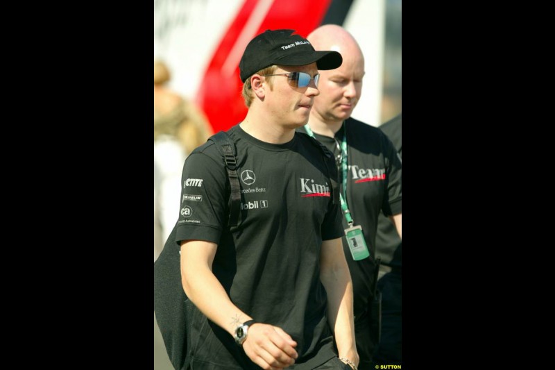 The drivers' parade for the French Grand Prix at Magny Cours, France. Sunday, July 6th 2003.