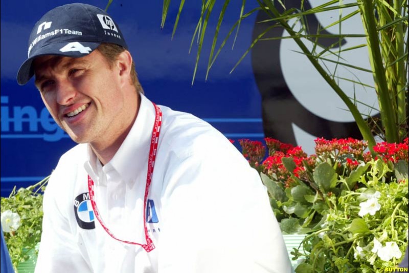 The drivers' parade for the French Grand Prix at Magny Cours, France. Sunday, July 6th 2003.