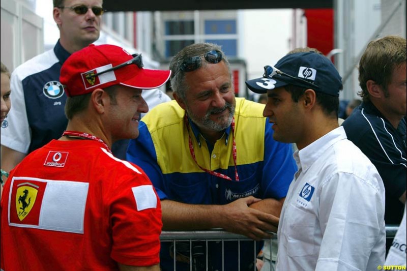 The drivers' parade for the French Grand Prix at Magny Cours, France. Sunday, July 6th 2003.