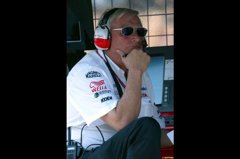 Ove Andersson, Toyota. German Grand Prix at Hockenheim. Friday, August 1st 2003.