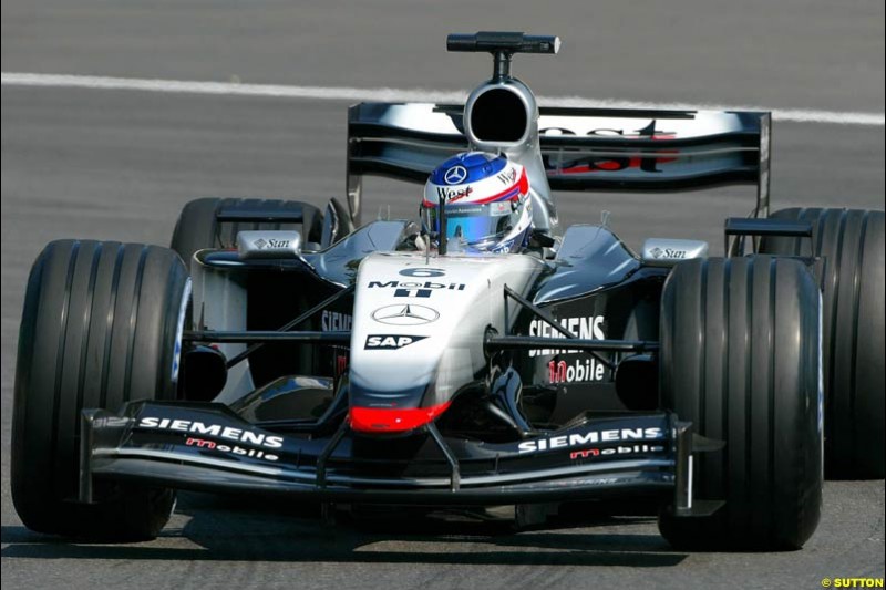 Kimi Raikkonen, McLaren. German Grand Prix at Hockenheim. Friday, August 1st 2003.