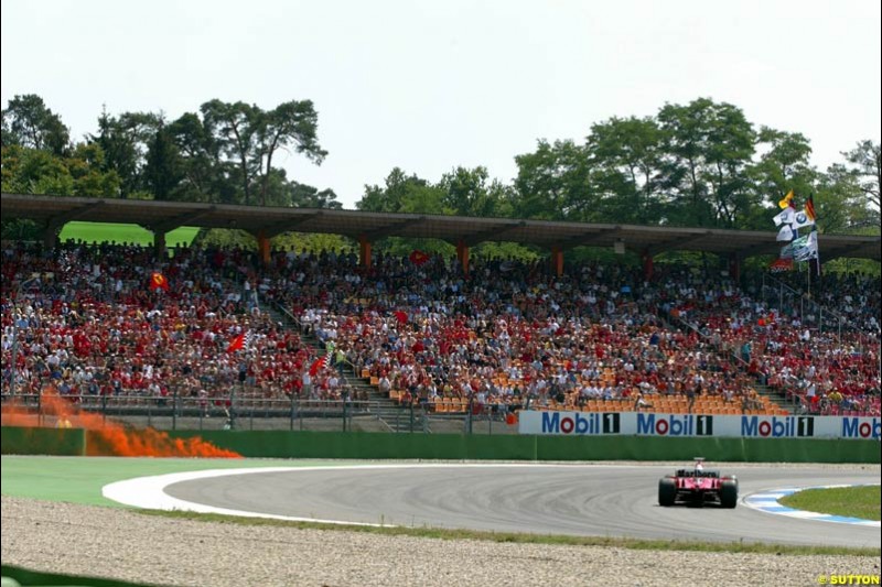 Rubens Barrichello, Ferrari. German Grand Prix, Hockenheim, Germany. Saturday, August 2nd 2003.