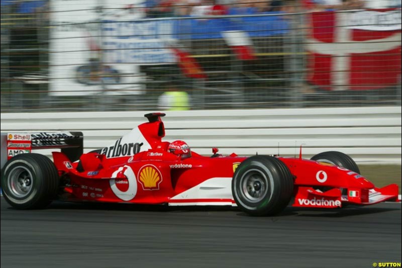 Michael Schumacher, Ferrari. German Grand Prix, Hockenheim, Germany. Saturday, August 2nd 2003.