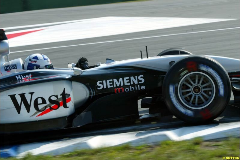 David Coulthard, McLaren. German Grand Prix, Hockenheim, Germany. Saturday, August 2nd 2003.