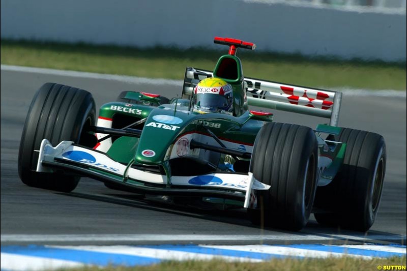 Mark Webber, Jaguar. German Grand Prix, Hockenheim, Germany. Saturday, August 2nd 2003.