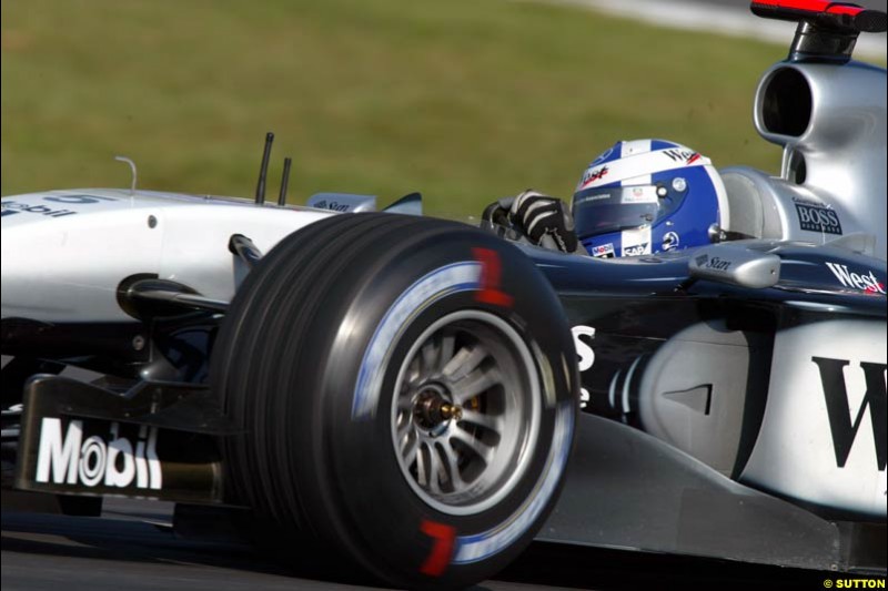 David Coulthard, McLaren. German Grand Prix, Hockenheim, Germany. Saturday, August 2nd 2003. 