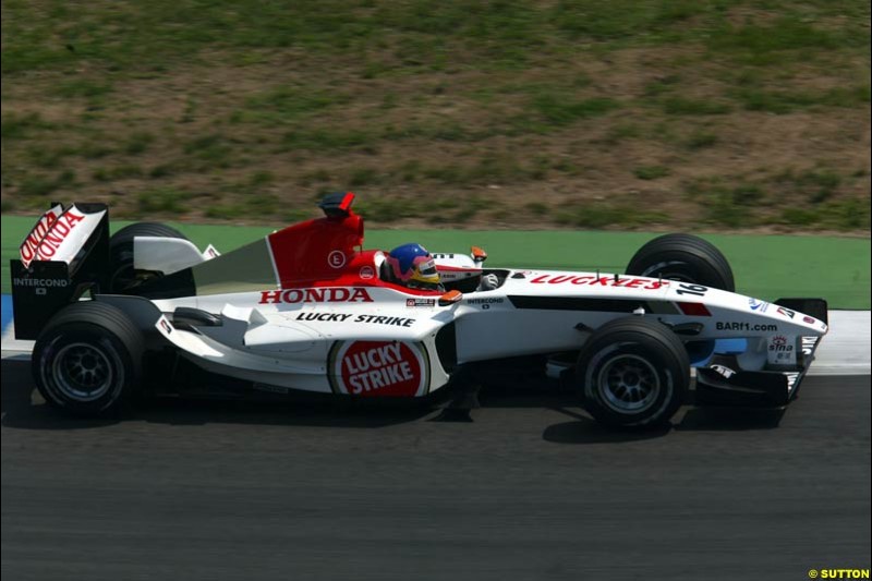 Jacques Villeneuve, BAR. German Grand Prix, Hockenheim, Germany. Saturday, August 2nd 2003. 