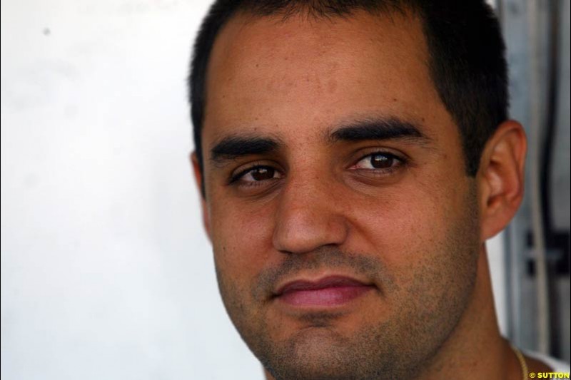 Juan Pablo Montoya, Williams. German Grand Prix, Hockenheim, Germany. Saturday, August 2nd 2003.
