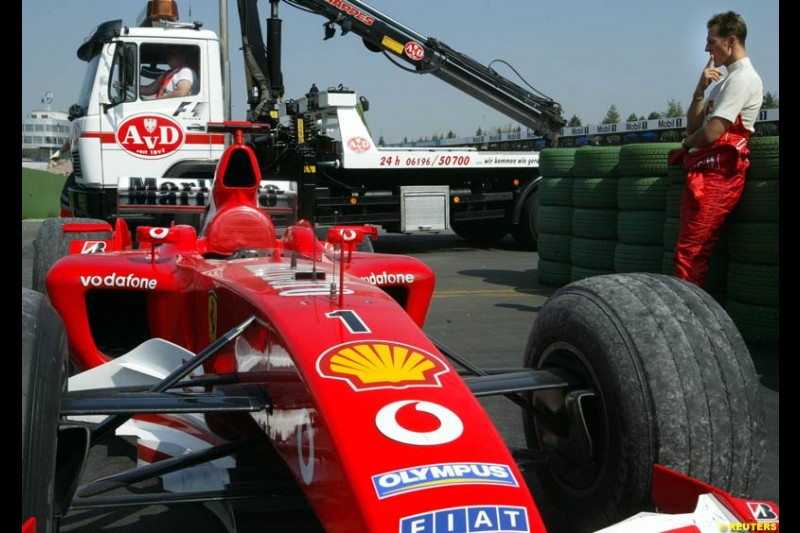 Michael Schumacher, Ferrari. German Grand Prix, Hockenheim, Germany. Saturday, August 2nd 2003.
