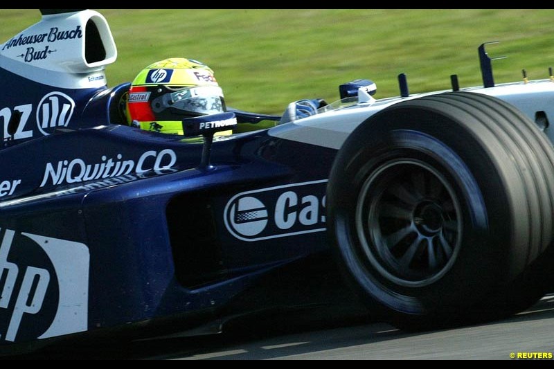 Juan Pablo Montoya, Williams. German Grand Prix, Hockenheim, Germany. Saturday, August 2nd 2003.
