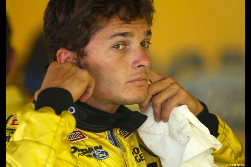 Giancarlo Fisichella, Jordan. German Grand Prix, Hockenheim, Germany. Saturday, August 2nd 2003.