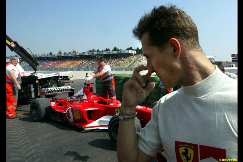 Michael Schumacher, Ferrari. German Grand Prix, Hockenheim, Germany. Saturday, August 2nd 2003.