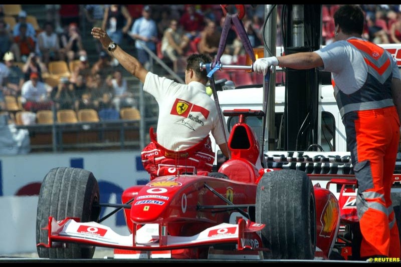 Michael Schumacher, Ferrari. German Grand Prix, Hockenheim, Germany. Saturday, August 2nd 2003.
