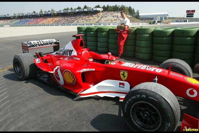 Michael Schumacher, Ferrari. German Grand Prix, Hockenheim, Germany. Saturday, August 2nd 2003.
