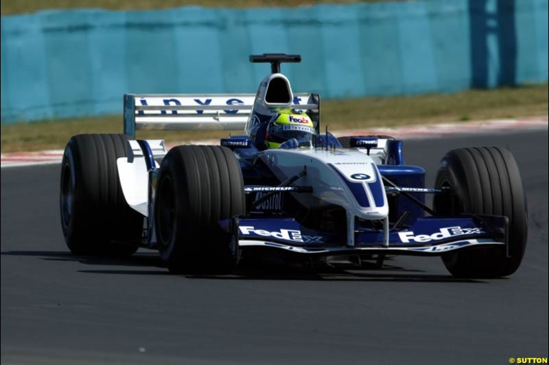 Ralf Schumacher, Williams. Hungarian Grand Prix Saturday. Hungaroring, Budapest. 23rd August, 2003.