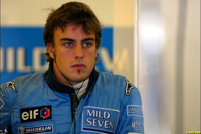 Fernando Alonso, Renault. Hungarian Grand Prix Saturday. Hungaroring, Budapest. 23rd August, 2003.