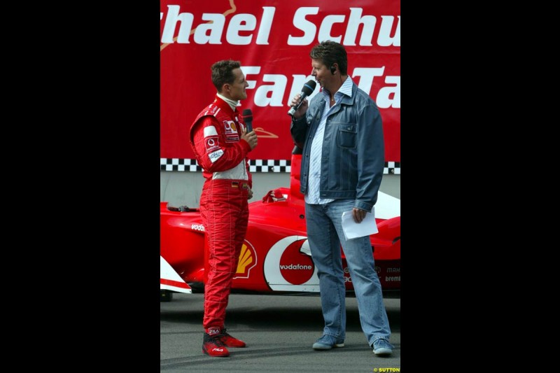 Michael Schumacher Fan Day, Nurburgring, Germany. 7 September 2003.