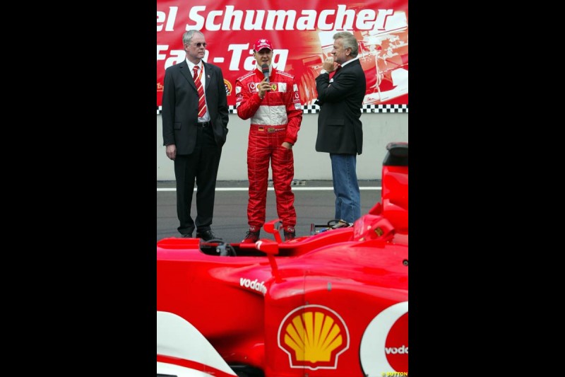 Michael Schumacher Fan Day, Nurburgring, Germany. 7 September 2003.
