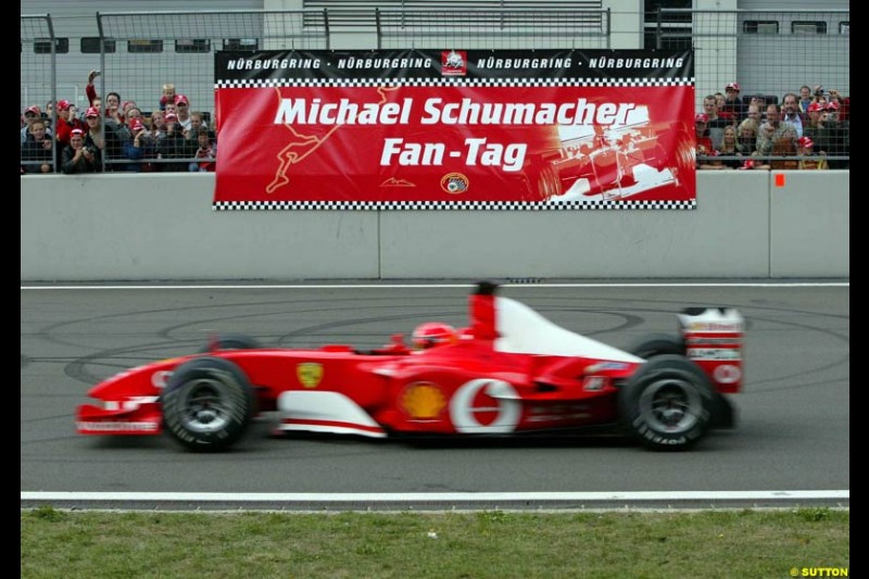 Michael Schumacher Fan Day, Nurburgring, Germany. 7 September 2003.
