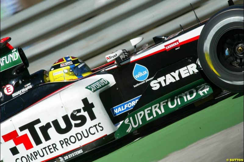 Minardi. Italian Grand Prix Friday, Monza, Italy. 12 September 2003.