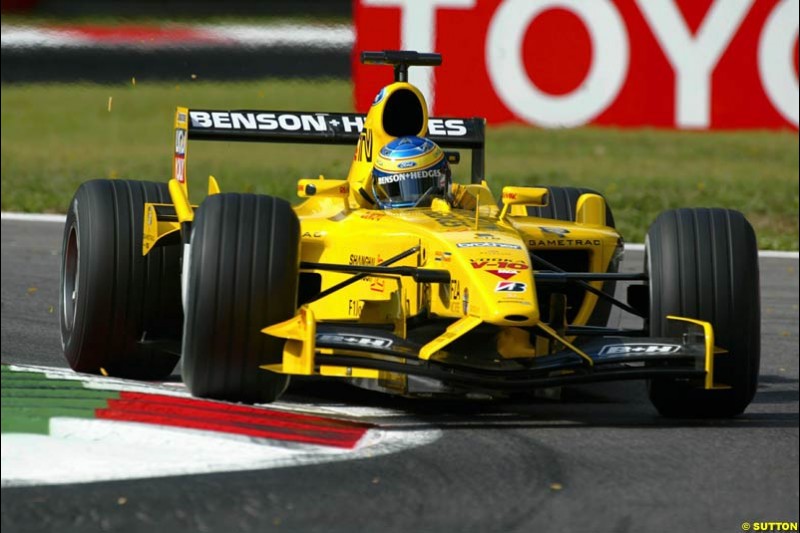 Jordan. Italian Grand Prix Friday, Monza, Italy. 12 September 2003.