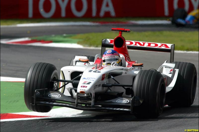 Jacques Villeneuve, BAR. Italian Grand Prix Friday, Monza, Italy. 12 September 2003.