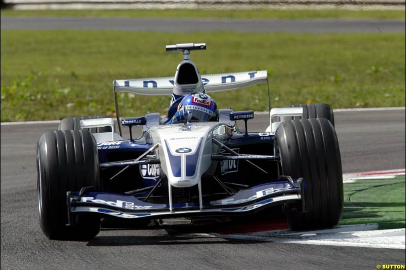 Juan Pablo Montoya, Williams. Italian Grand Prix Friday, Monza, Italy. 12 September 2003.