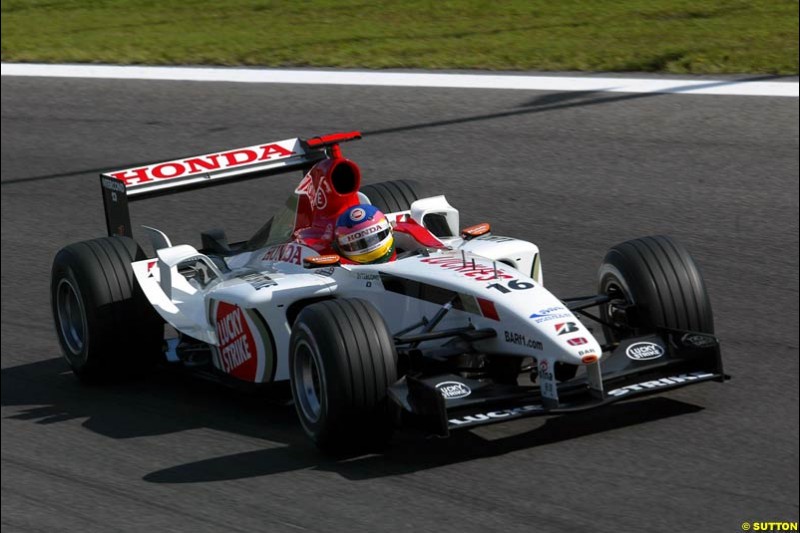 Jacques Villeneuve, BAR. Italian Grand Prix Friday, Monza, Italy. 12 September 2003.