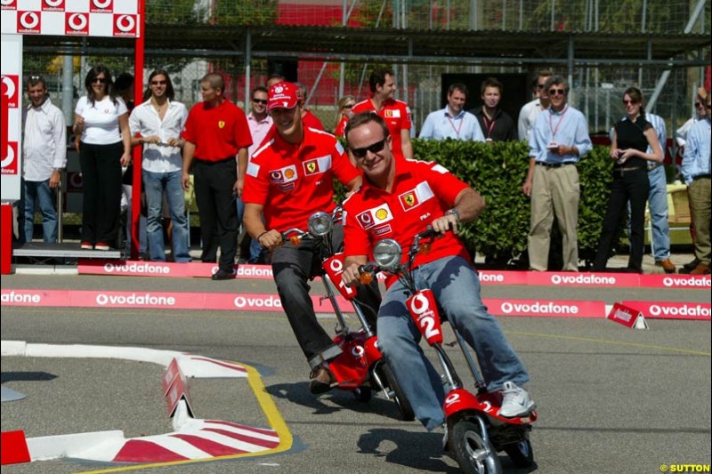 Ferrari scooter event. Italian Grand Prix Friday, Monza, Italy. 12 September 2003.